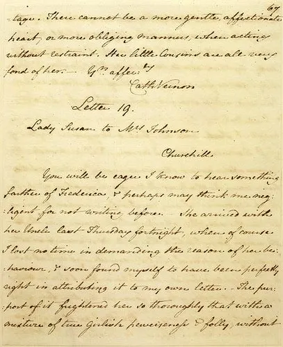 Manuscript of Lady Susan