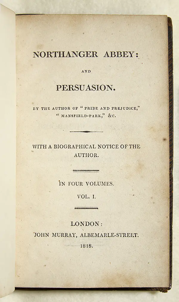 Northanger Abbey and Persuasion Combined Volume