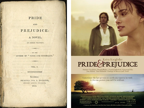 Pride and Prejudice First Page and Pride and Prejudice